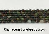 CAA5473 15.5 inches 8*12mm faceted rice agate beads