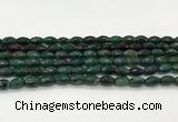 CAA5475 15.5 inches 8*12mm faceted rice agate beads