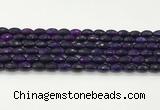 CAA5477 15.5 inches 8*12mm faceted rice agate beads