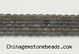 CAA5482 15.5 inches 8*12mm faceted rice agate beads