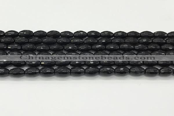 CAA5483 15.5 inches 8*12mm faceted rice agate beads