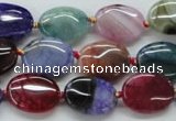 CAA550 15.5 inches 12*16mm oval dyed madagascar agate beads