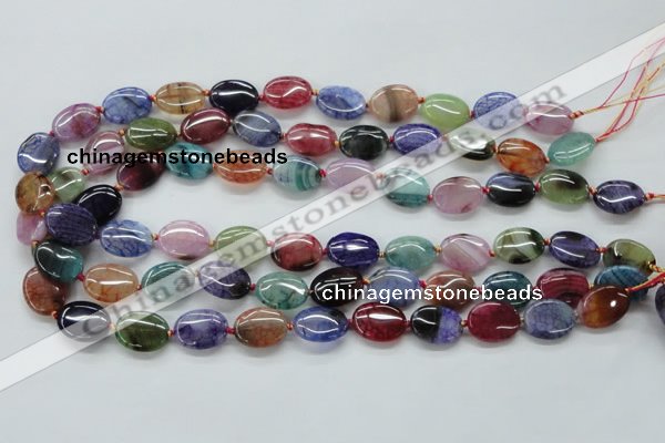 CAA550 15.5 inches 12*16mm oval dyed madagascar agate beads