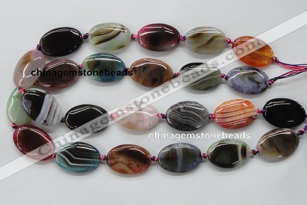 CAA552 15.5 inches 20*30mm oval dyed madagascar agate beads