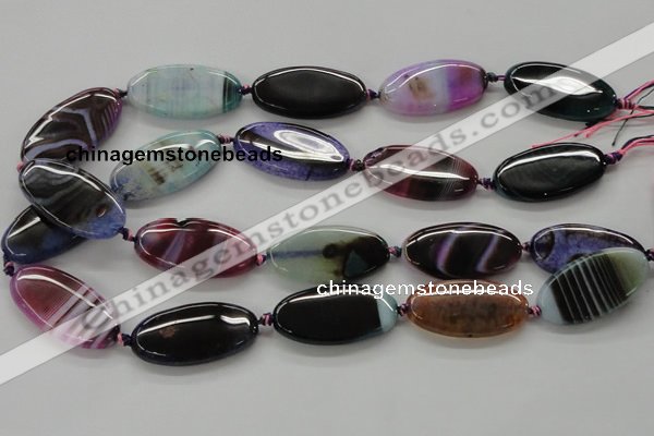 CAA553 15.5 inches 20*40mm oval dyed madagascar agate beads