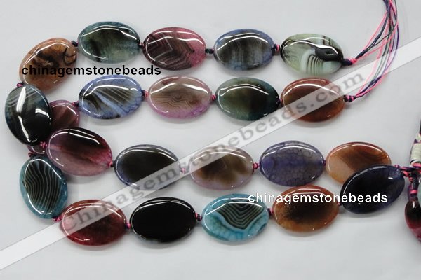 CAA554 15.5 inches 25*35mm oval dyed madagascar agate beads