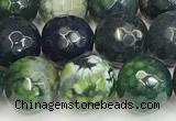 CAA5546 15 inches 12mm faceted round fire crackle agate beads