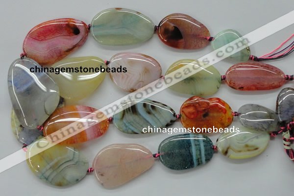 CAA558 15.5 inches 20-35mm*30-45mm freeform dyed madagascar agate beads