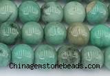 CAA5700 15 inches 6mm round green grass agate beads