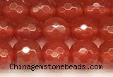 CAA5740 15 inches 6mm faceted round red agate beads