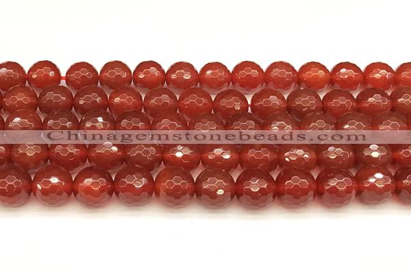CAA5742 15 inches 10mm faceted round red agate beads