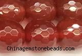 CAA5743 15 inches 12mm faceted round red agate beads