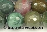 CAA5752 15 inches 10mm faceted round Indian agate beads