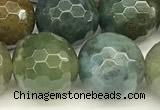 CAA5753 15 inches 12mm faceted round Indian agate beads