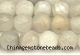 CAA5765 15 inches 6mm faceted round white crazy lace agate beads