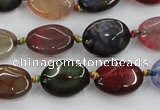 CAA577 15.5 inches 12*16mm faceted oval dragon veins agate beads