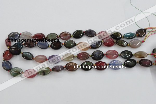 CAA577 15.5 inches 12*16mm faceted oval dragon veins agate beads