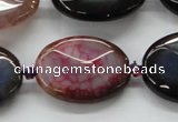 CAA579 15.5 inches 20*30mm faceted oval dragon veins agate beads