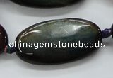 CAA580 15.5 inches 20*40mm faceted oval dragon veins agate beads