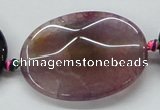 CAA582 15.5 inches 30*40mm faceted oval dragon veins agate beads