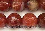 CAA5837 15 inches 10mm faceted round banded agate beads