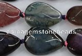 CAA586 15.5 inches 18*25mm faceted teardrop dragon veins agate beads