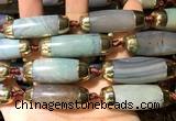 CAA5860 14*38mm - 16*43mm rice agate beads