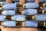 CAA5866 14*38mm - 16*43mm rice agate beads