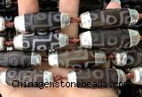 CAA5870 14*38mm - 16*43mm rice tibetan agate dzi beads