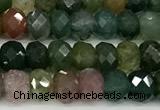 CAA5916 15 inches 4*6mm faceted rondelle Indian agate beads