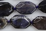 CAA595 15.5 inches 18*25mm faceted octagonal dragon veins agate beads