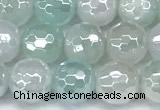 CAA6000 15 inches 6mm faceted round AB-color line agate beads