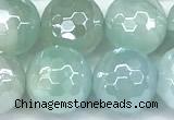 CAA6002 15 inches 10mm faceted round AB-color line agate beads