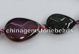 CAA601 15*20mm – 30*40mm faceted teardrop & oval dragon veins agate beads