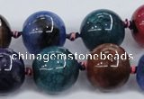 CAA606 15.5 inches 20mm round dragon veins agate beads wholesale