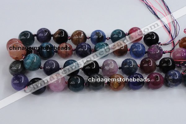 CAA606 15.5 inches 20mm round dragon veins agate beads wholesale