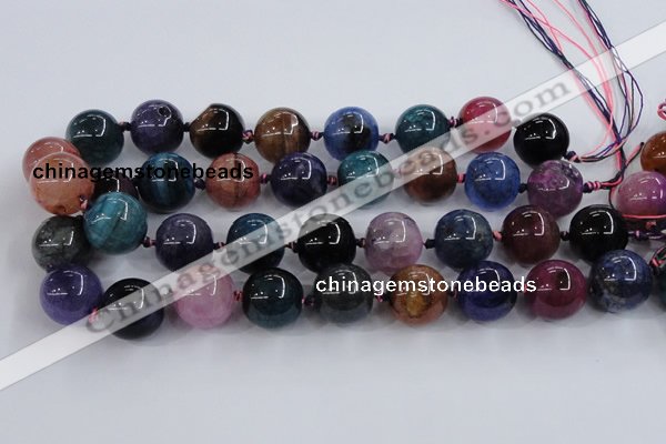 CAA606 15.5 inches 20mm round dragon veins agate beads wholesale