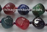 CAA607 15.5 inches 13*13mm nuggets dragon veins agate beads