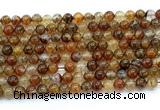 CAA6111 15.5 inches 6mm round dragon vein agate gemstone beads