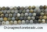 CAA6122 15.5 inches 8mm round bamboo leaf agate gemstone beads