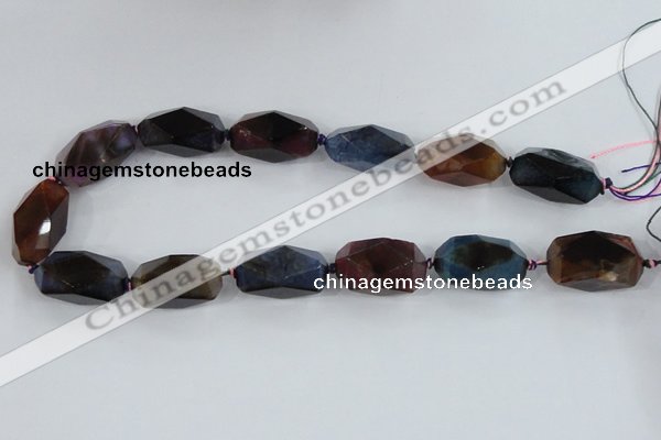 CAA613 15.5 inches 18*32mm faceted nuggets dragon veins agate beads