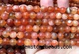 CAA6152 15 inches 8mm round orange Botswana agate beads