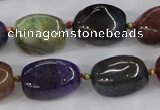 CAA616 15.5 inches 12*20mm nuggets dragon veins agate beads