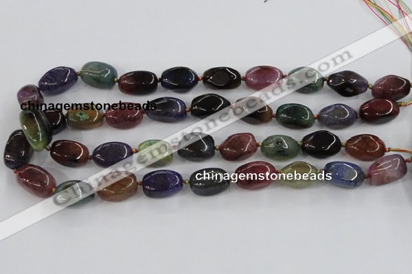 CAA616 15.5 inches 12*20mm nuggets dragon veins agate beads