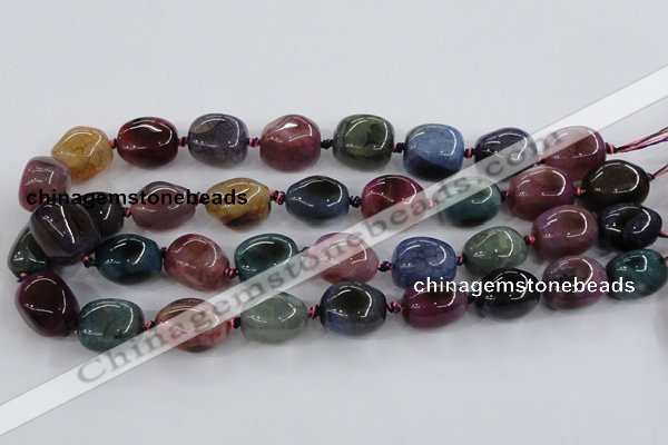 CAA617 15.5 inches 15*20mm nuggets dragon veins agate beads