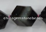 CAA620 15.5 inches 20*20mm faceted cube dragon veins agate beads