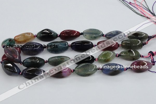 CAA626 15.5 inches 15*30mm nuggets dragon veins agate beads