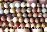 CAA6262 15 inches 8mm round wood jasper beads wholesale