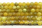 CAA6279 15 inches 10mm round yellow fire agate beads