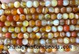 CAA6366 15 inches 6mm round orange banded agate beads wholesale